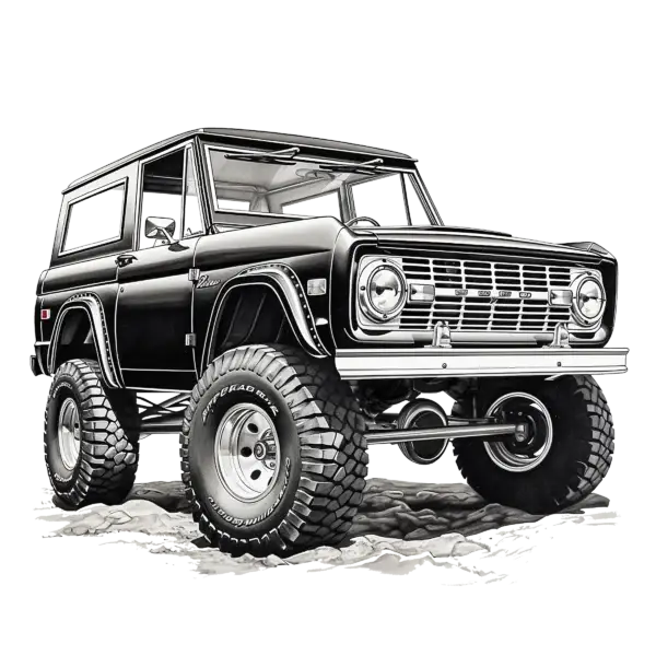 "Basic Earth" Early Ford Bronco Art